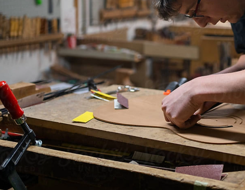 carving wooden guitar frame 2