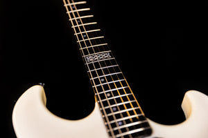 Custom Celtic 12th Fret Inlay in Mother of Pearl on a Cameroon Ebony Fretboard